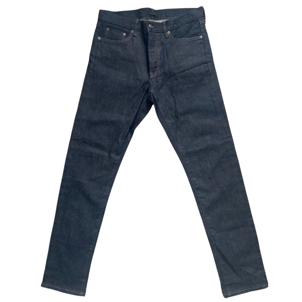 UNIQLO Jeans 32 x 32 dark blue Like New thick, stiff denim very RETRO